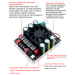 ZK-6002 600W 2 Channel Stereo Audio Amplifier Board High Power Class H Amp TPA3255 Chips Low Distortion Wide Voltage