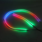 2 In 1 Symphony Car LED Phantom Atmosphere Light 110cm+35cm USB Plug With APP Control Ambient Interior Decorative Lamp