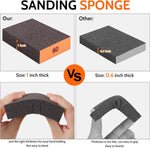 8pcs Sanding Sponges Assorted Grits 60 80 120 220 Washable Reusable Sandpaper Blocks for Woodworking Furniture Metal Drywall Polishing