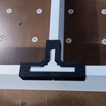 T-Shaped Corner Connector 102mm Black PP T-Joint Bracket Right Angle Brace for Woodworking Furniture Shelving