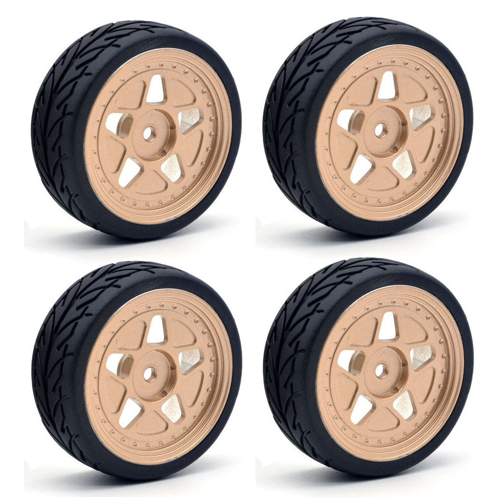 4PCS ZD Racing EX16 S16 1/16 RC Car Spare Tires Wheels Metal Rims 6630 Vehicles Models Parts Accessories