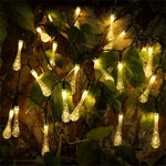 IPRee 7 Meter/50 LED Solar Droplet Lights String Outdoor Waterproof Garden Lawn Paths Fencing Wedding Party Holiday Decora Solar Powered Light