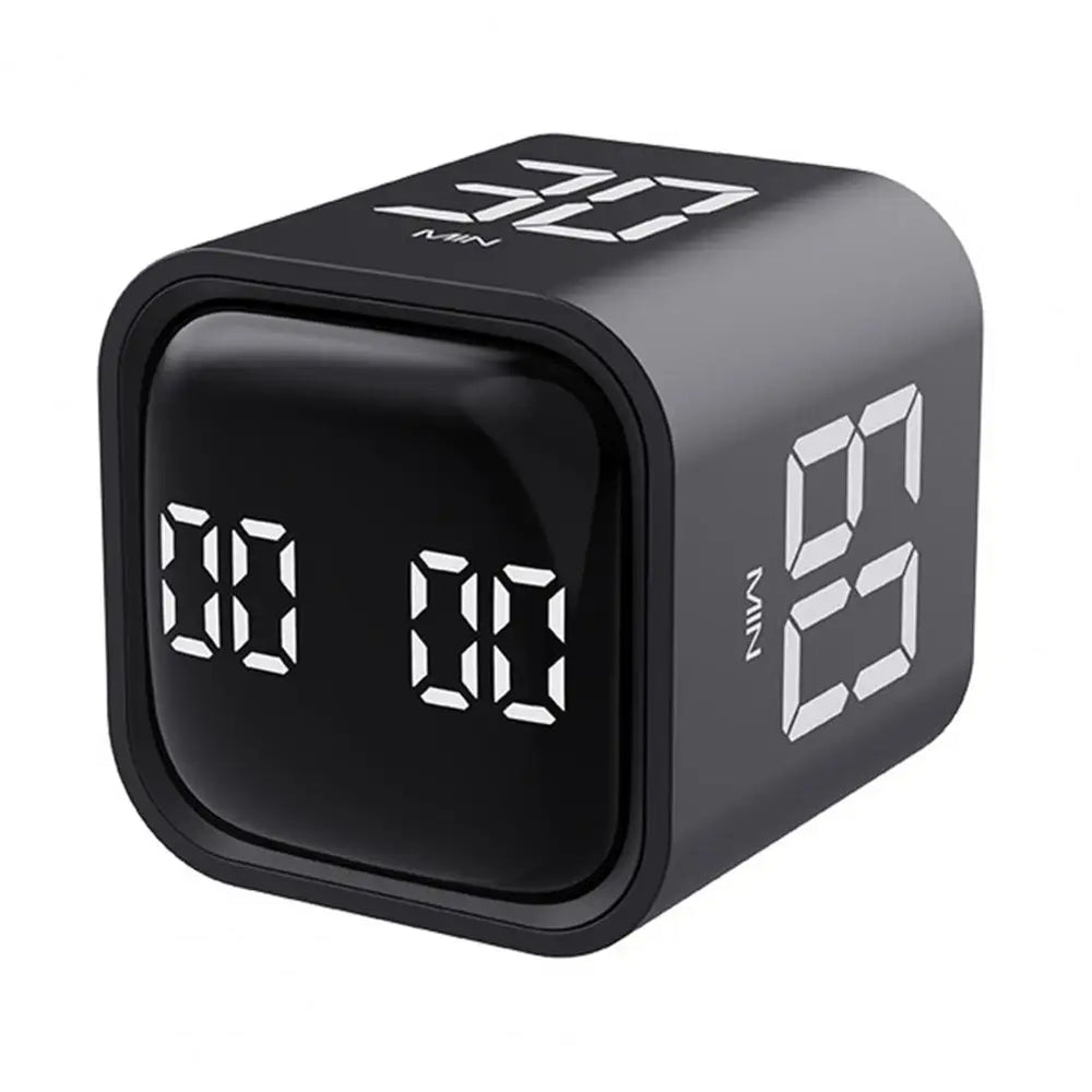 Productivity Cube Timer Sensor Flip LED Display 4 Preset Times Dual Mode Time Management Countdown Kitchen Student Learning Mini Digital Timer