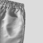 LinkMejor Mens Sparkle Solid Color Long Pant Fashion Elastic Waist Trousers for Men