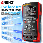 LinkMejor LM06 LCR Meter High Precision Capacitance Inductance Resistance Tester 2.8 Inch TFT Screen Portable Rechargeable 100KHz Test Frequency Professional Electrician Tool