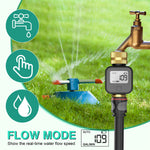 SGS05 TT Smart Irrigation Timer Water Flow Meter Real Time LCD Display Multi Mode Measurement for Garden Lawn Outdoor Water Consumption Efficient Monitoring