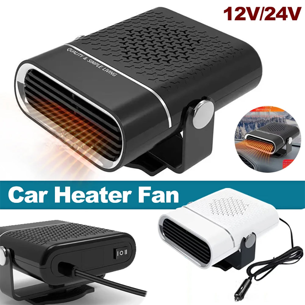 12V/24V Car Heater Fan Fast Heat Truck/Excavator Interior Heating Auto Electric Heater Cooling Auto Windshield Defroster Defogger Demister