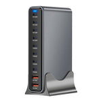 [GaN Tech] Bakeey YMX-800W 800W 10-Port USB PD Charger 2USB-A+8USB-C PD QC Fast Charging Desktop Charging Station EU Plug US Plug for iPhone 16 Pro Max 15 14 13 Pro for Huawei Pura X for Xiaomi 15 Ultra for Samsung Galazy S25 Ultra