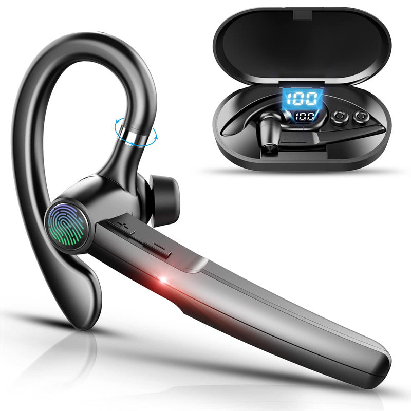 H03 bluetooth Earbuds Single Wireless Earphone Dual Mic Noise Cancelling 88H Playtime Power Digital Display Touch Control Voice Assistant Earhooks Wireless Headphones