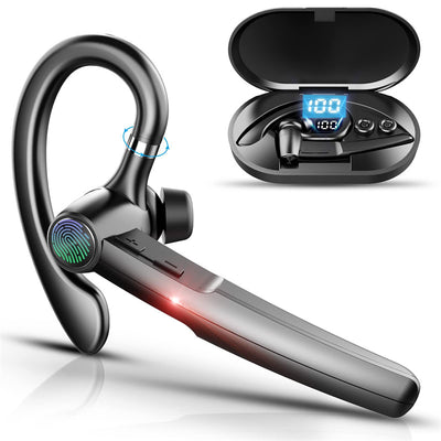 H03 bluetooth Earbuds Single Wireless Earphone Dual Mic Noise Cancelling 88H Playtime Power Digital Display Touch Control Voice Assistant Earhooks Wireless Headphones