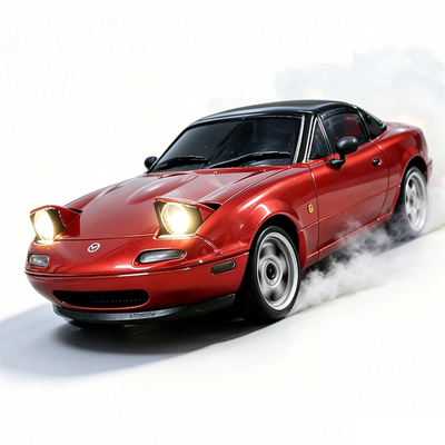 LinkMejor 1804 RTR 1/18 2.4G RWD RC Car Drift for Mazda MX-5 Miata NA Gyro LED Light Official Licensed On-Road Full Proportional Remote Control Racing Vehicles Models Toys