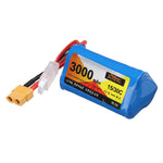 LinkMejor 11.1V 3000mAh 15/30C 3S Long Range Li-ion Battery XT60 Plug for FPV RC Racing Drone