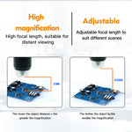 LinkMejor G2000 Digital Microscope 10.1 Inch HD LCD 12MP 1-2000X Magnification 8 Adjustable LED Lights Type-C USB2.0 Wired Controller