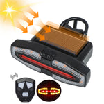 LinkMejor Bicycle Solar Charging Wireless Remote Control Turn Signal Taillights USB Rechargeable Waterproof Bike Rear Light for Outdoor Night Riding Safety