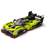 Eikee MOC City Flame Racing Car Model Building Blocks 16 Grids Sports Vehicle Bricks Toy for Kids Festival Gift