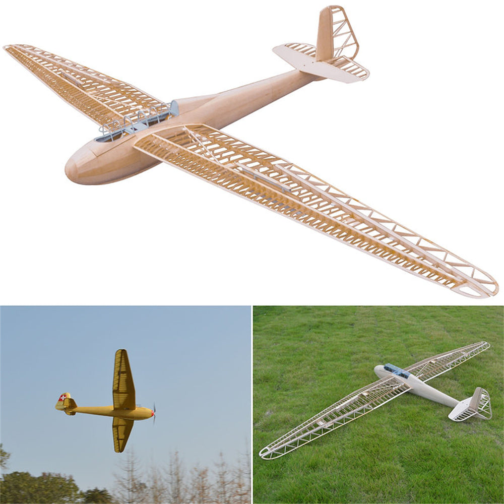 LinkMejor DFS Kranich 3000mm Wingspan 1/6 Scale Balsawood RC Airplane Glider KIT