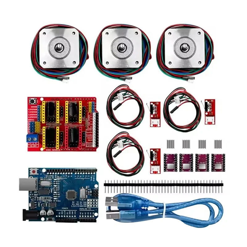 Stepper Motor Driver Kit A4988/DRV8825 Expansion Board Nema17 Compatible Ideal For 3D Printers CNC Shield Robotics