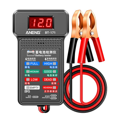LinkMejor BT-171 Battery Tester 12V LCD Digital Auto Battery Analyzer Charging Cranking System Tester Car Battery Checker Diagnostic Tool