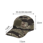 1PC Men Camouflage Baseball Cap with Hook Loop Summer Breathable Sun Hat for Fishing Hiking Outdoor Sports Easy for Hold Sunglasses