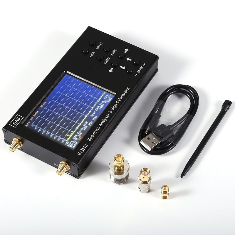 LinkMejor SA6 Handheld Spectrum Analyzer 35-6200 MHz 6GHz 3.2 Inch Touch Screen High Dynamic Range 700 MHz/sec Scan Speed Portable Wireless Signal Tester