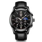 LinkMejor Men Watches Waterproof Luminous Calendar Quartz Watch Stainless Steel Leather Watch Fashion Luxury Business Wristwatch