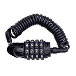 LinkMejor Coiled Bike Lock 4-Digit Combination Anti-Theft Security Cable 1.5M Retractable Lock for Bicycle Helmet Scooter