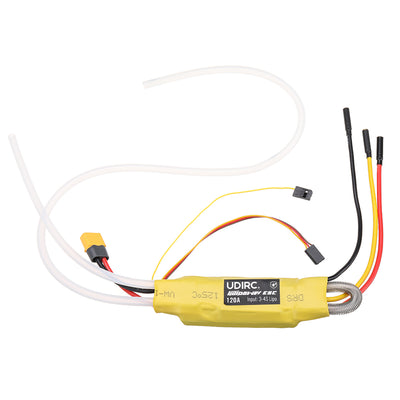 LinkMejor UDI022 Tylosaurus RC Boat Spare 120A Brushess ESC 3-4S Water-Cooled Speed Controller UDI022-30 Vehicles Models Parts Accessories