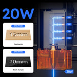 AtomStack Upgraded A20 PRO V2 20W Laser Engraver 24000mm/min Ultra Fast 120W High Power Laser Engraving Machine CNC Laser Cutter and Engraver Machine 400mm x 365mm Engraving Area for Metal Wood Leather