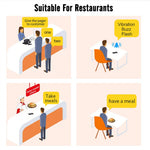 LinkMejor TD157 Restaurant Pager Wireless Calling System 16pcs Coasters Buzzer Beeper Bell Receivers 300m Transmission Rechargeable Battery for Restaurant Bar Cafe Hotel Hospital