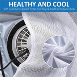 LinkMejor Air Conditioning Clothing Vest Three Wind Speeds Heatproof Cooling Clothing USB Charging Sun Protection Continuous Cooling Jacket with Two Fans for Summer High Temperature Outdoor Work