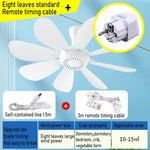 Tevorex 5 / 6 / 8 Leaves Electric Ceiling Fan Silent Low Noise Energy Saving with Remote Cable Lightweight Portable for Camping Bed Dormitory Tent
