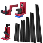 Aluminum Multi T-Track Fence Woodworking Miter Track Fence DIY T Slot Bandsaw Jig Miter Track Sliding Bracket Miter Gauge Backer