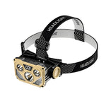 LinkMejor Rechargeable Headlamp With Blue Red Light Headlight LED Headlamp Outdoor Camping Fishing Forehead Flashlight Night Head Lamp