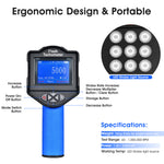 Professional HP-8000D LED Stroboscope Flash Tachometer 60-1,000,000 RPM 0.001% Accuracy HD TFT Display 1500LUX USB Rechargeable
