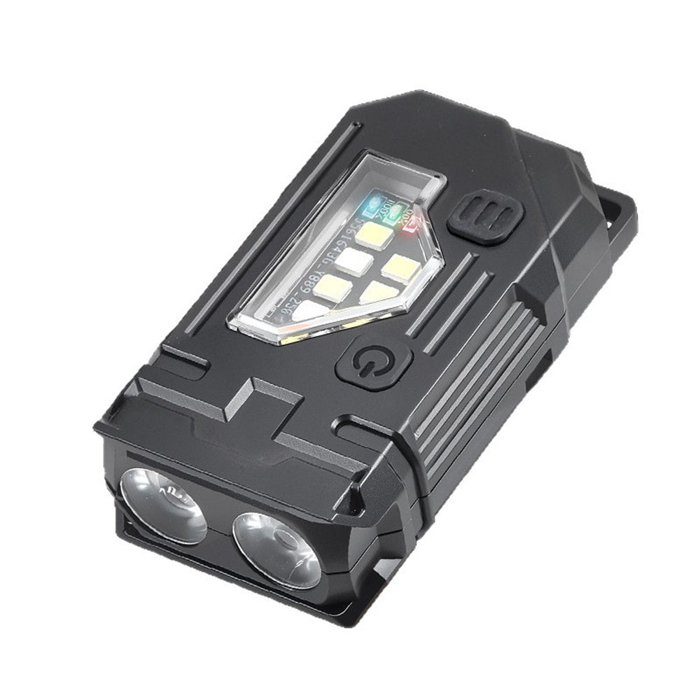 Portable LED+COB Mini LED Keychain Light USB Rechargeable with Multifunctional COB Work Lamp Long Battery for Outdoor Camping Emergency Lamp Mini Flashlight