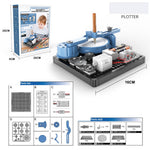 Painter Children DIY Mechanical Plotter Painting Drawing Science Suit Scientific Physics Manual Experiment Educational Science Assembled Circuit Mechanical Early Education Toys