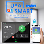 Tuya Smart Home Security Alarm System 4G WiFi Wireless 7-inch Screen Real-time Monitoring Instant Notification Voice Activation