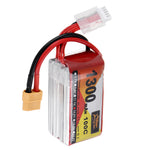 LinkMejor Power 14.8V 1300mAh 100C 4S Lipo Battery XT60 Plug for RC Racing Drone