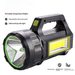 Bikight Solar Flashlight for Emergencies Search LED Solar Camping Lights Multifunctional Flashlight Power Bank