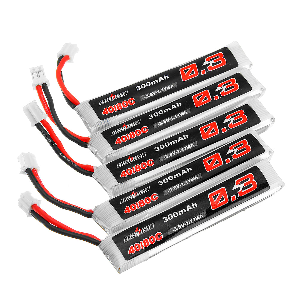 5Pcs LinkMejor 3.8V 300mAh 40/80C 1S HV 4.35V PH2.0 Lipo Battery for Happymodel Mobula6 Eachine TRASHCAN Snapper6 7 Mobula7