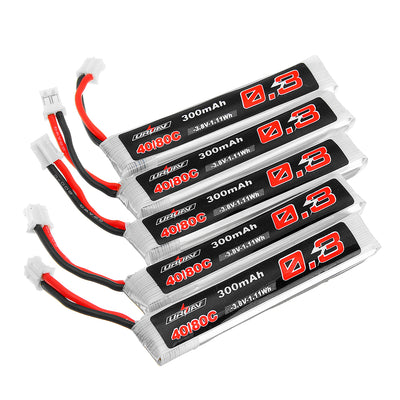 5Pcs LinkMejor 3.8V 300mAh 40/80C 1S HV 4.35V PH2.0 Lipo Battery for Happymodel Mobula6 Eachine TRASHCAN Snapper6 7 Mobula7