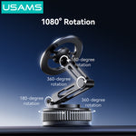 LinkMejor ZJ087 Vacuum Suction Magnetic Phone Holder N52 Strong Magnet Car Mount 1080° Rotation Foldable Zinc Alloy Dashboard Cell Phone Holder