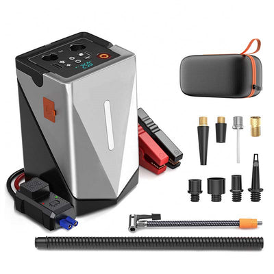 6000A Peak Car Jump Starter with Air Blower 24000mAh Emergency Starting Inflator Air Pump Suction Blower GF-01 Portable Power Bank All-in-one Machine Digital Display LED Multifunctional