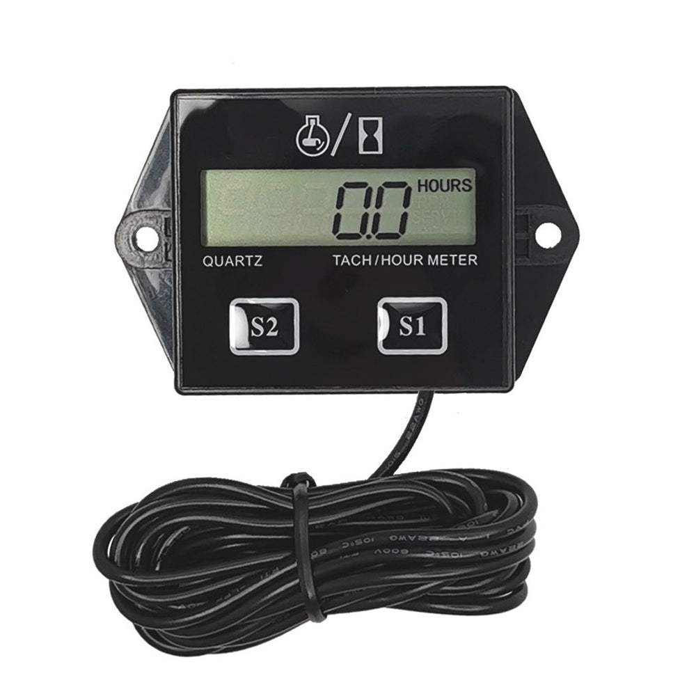 Digital Tachometer Engine Tach Hour Meter Tachometer Gauge Engine RPM LCD Display For Car Motorcycle Stroke Engine Boat ATV Motocycle