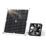 Solar Panel Fan Kit 12W Weatherproof IP65 16V DC Fan Ventilation for Chicken Coops Greenhouses Sheds Pet Houses