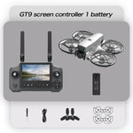 LinkMejor GT9 WiFi FPV with 4.3inch LCD Screen Controller HD Dual Camera Electrically Adjustable Optical Flow Hover Automatic Obstacle Avoidance Circle Protection Brushless 2.4G 4CH 6-Axis Remote Control Toys RC Drone Quadcopter RTF