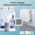 Moes Tuya WiFi Smart Temperature Humidity Sensor with 1M External Sensor Cable Probe APP Remote Monitor Work with Alexa Google Home
