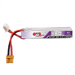 LinkMejor GNB LiHV 11.4V 380mAh 60C 3S LiPo Battery XT30 Plug for Tiny Whoop Indoor RC FPV Racing Drone