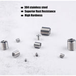 200Pcs 304 Stainless Steel Wire Thread Inserts Assortment Kit M3 M4 M5 M6 M8 M10 M12 Helical Coiled Metric Thread Repair Insert Set