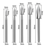 5Pcs Wood Carving Drill Bits HSS Engraving Drill Bit Set Solid Carbide Root Milling Grinder Burr Precise Woodworking Carve Tools